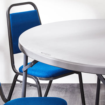 Zown Blow Moulded Round Plastic Folding Table - 4ft (1220mm) - Planet 120